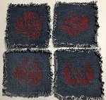 Denim Mug Rugs - Set of 4